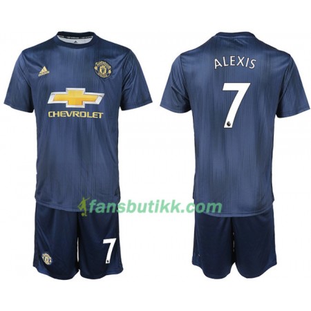 Fotballdrakt Manchester United ALEXIS 7 Barn Tredjetrøye 2018-2019 Kortermet